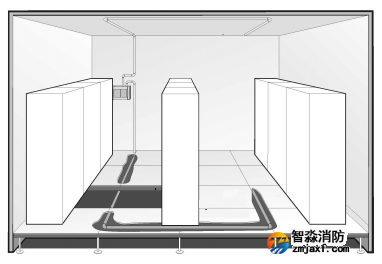 安装在天花板上和地板下的取样装置